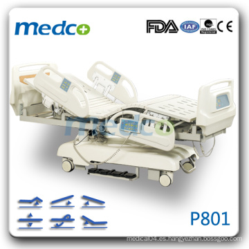 P801 Cama de paciente con ruedas eléctricas de ocho funciones
